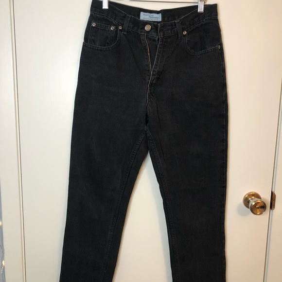 ✿ Vintage Penman’s Black Mom Style Jeans Size 8x28 - Picture 1 of 5